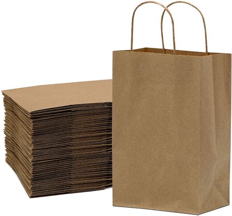 small brown bags with handles|extra small brown paper bags.